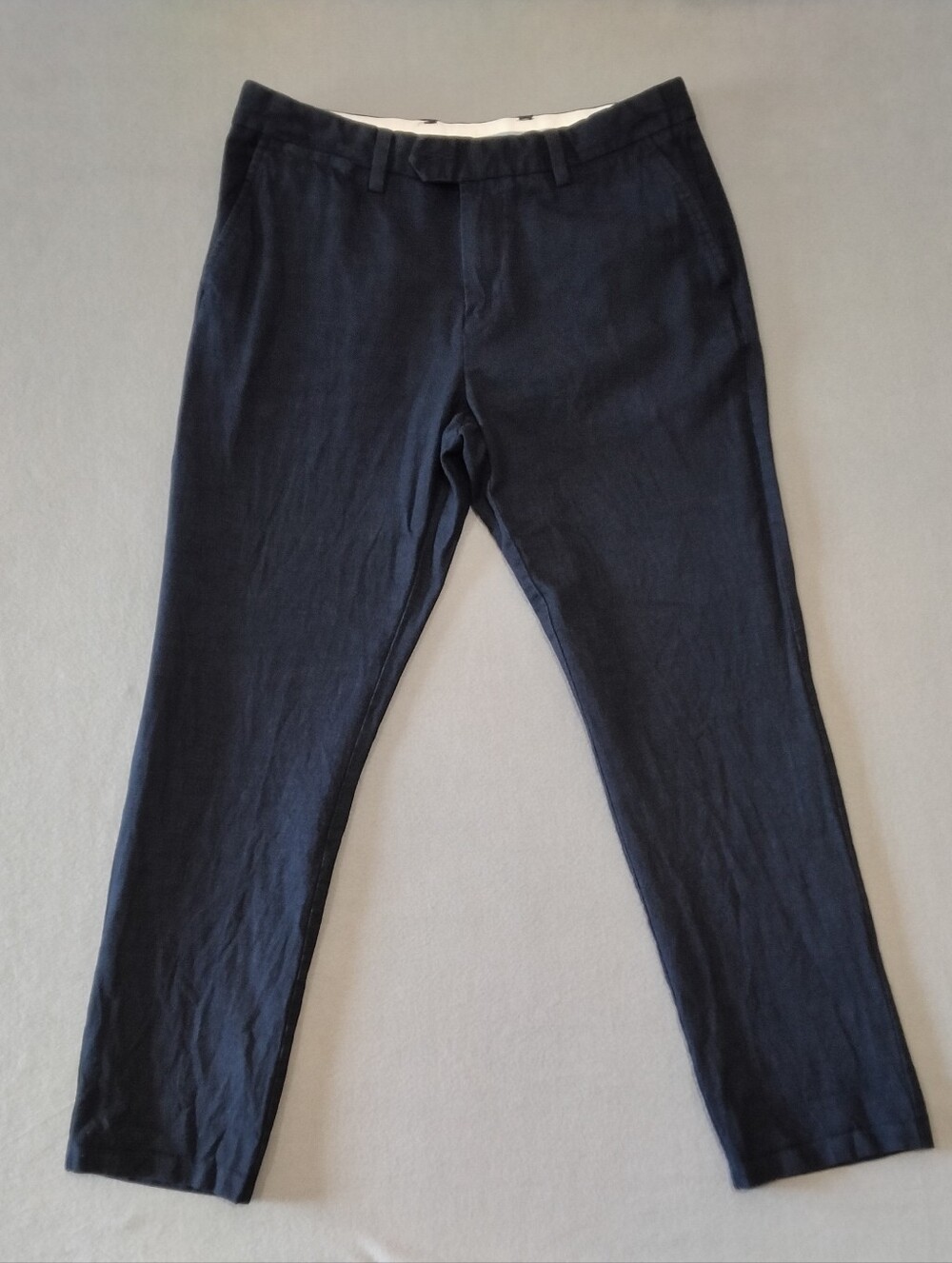 Tommy Hilfiger Slim Fit Chino Pants Mens 34X32 Navy Blue Cotton Mid Rise